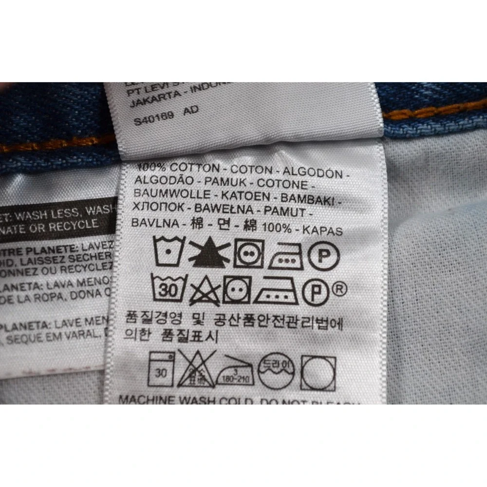 Levi Strauss Levi's 505 Denim Blue Jeans Men's 36‎ x30 Inseam 29.5